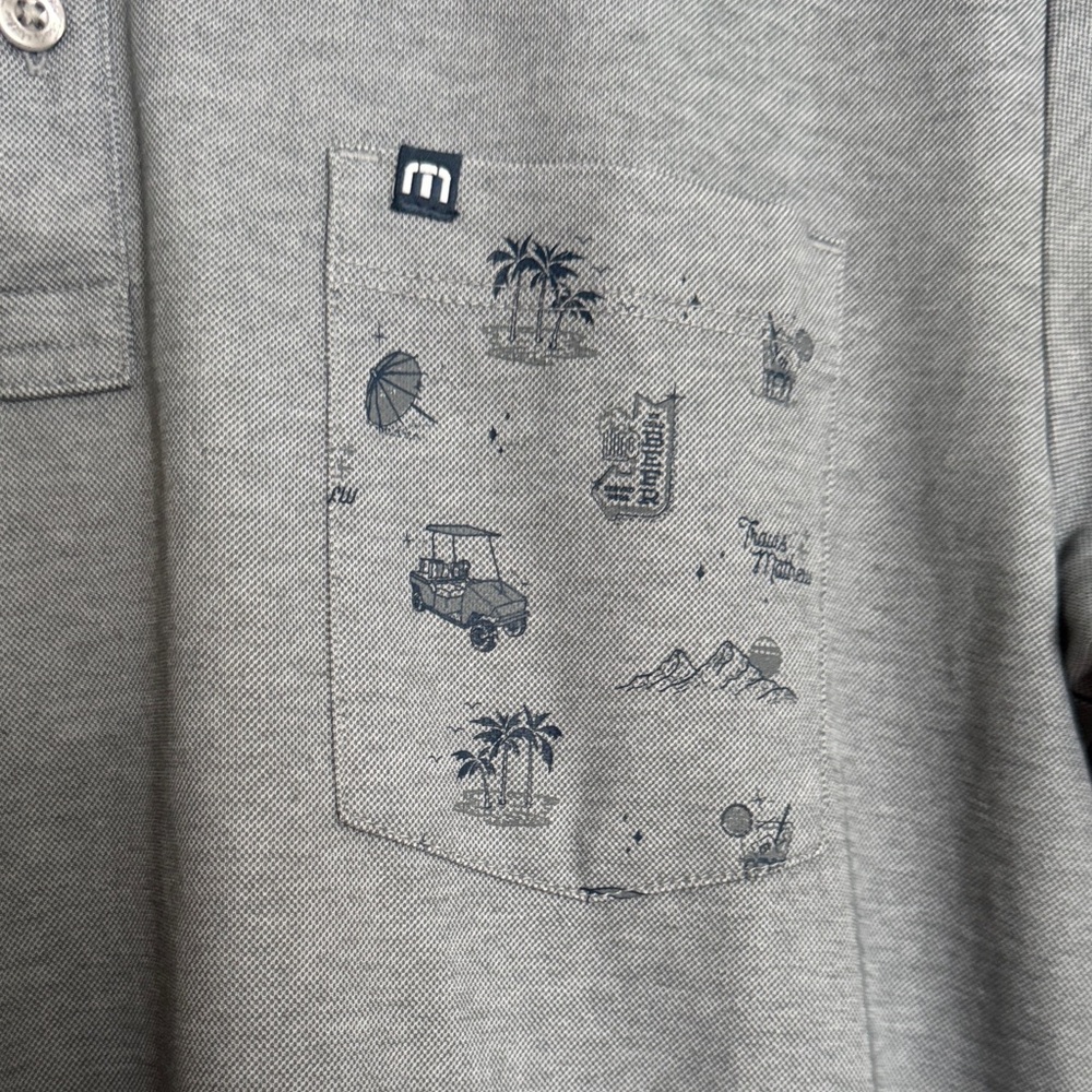 Travis Mathew Dark Gray Polo Shirt - Picture 2 of 13